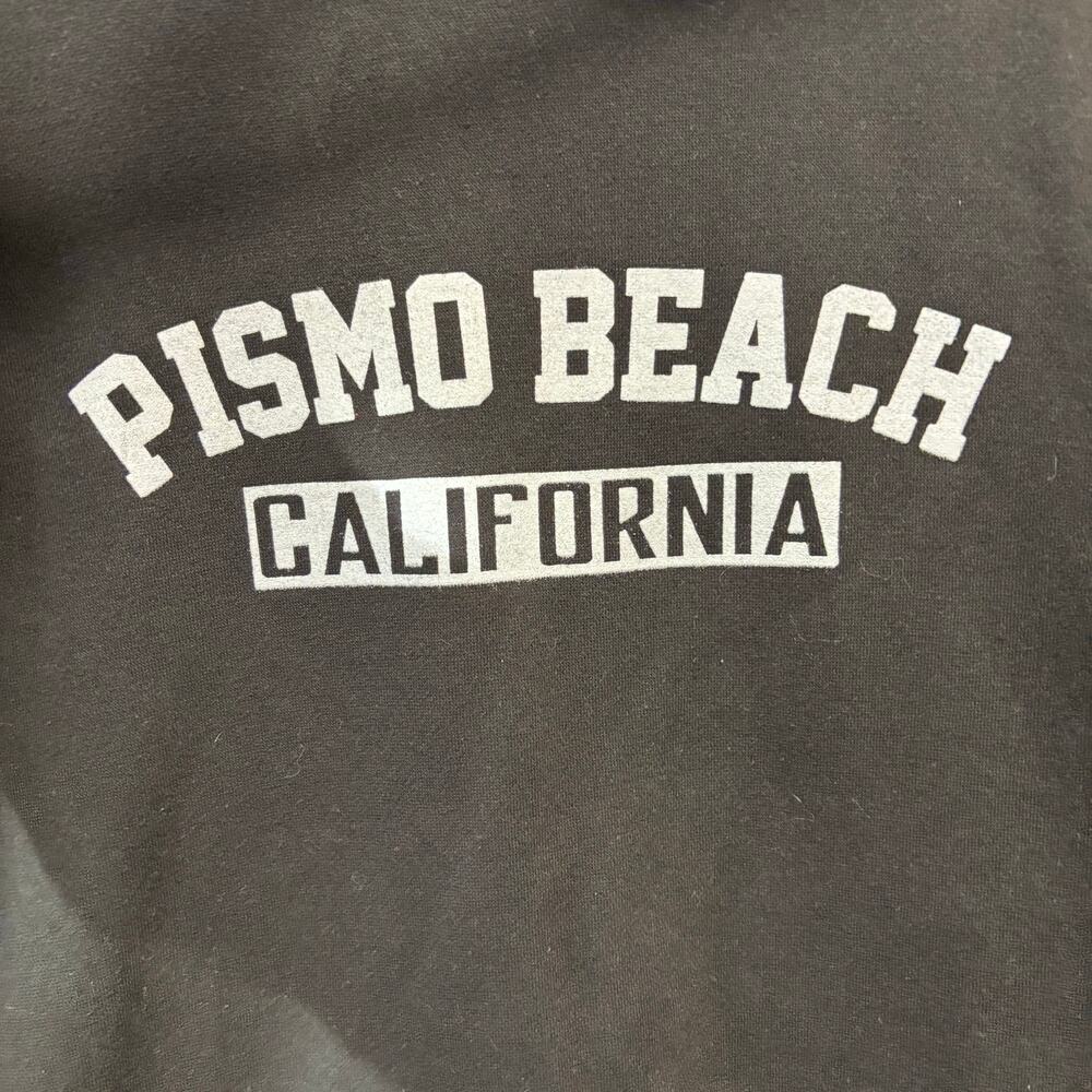Pismo Beach Camo Sleeve Hoodie XL Black Graphic Pullover A.M.S. Army Hunting